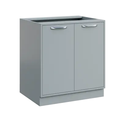 QS - 8D spodní skříňka, 2-dveřová, 900x800x600, šedá